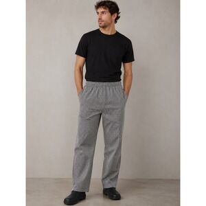 Chef Uniforms On The Line Mens Houndstooth Kitchen Pants Black White Medium